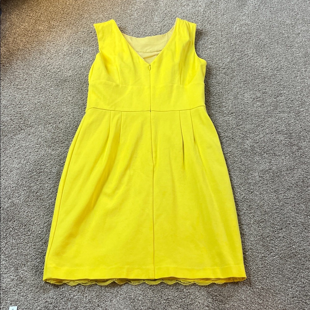 ☀️🌞Trina Turk Vibrant Sunshine Yellow Fitted Stretch Sheath EUC no size tag szS? - Picture 7 of 10